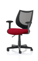 Camden Medium Back Black Mesh Task Operator Office Chair With Arms - Rogey