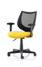 Camden Medium Back Black Mesh Task Operator Office Chair With Arms - Rogey