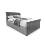 Capri Bed With Drawers Dark Grey Velvet 180Cm - Rogey