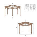 Carlton 3m x 4m Pressure Treated Gazebo - Rogey