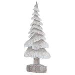 Carved Wood Effect Grey Small Snowy Tree - Rogey