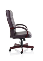 Chesterfield High Back Leather Executive Office Chair with Arms - Rogey