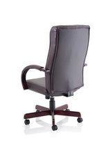 Chesterfield High Back Leather Executive Office Chair with Arms - Rogey