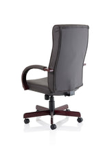 Chesterfield High Back Leather Executive Office Chair with Arms - Rogey