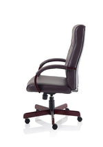 Chesterfield High Back Leather Executive Office Chair with Arms - Rogey