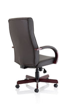 Chesterfield High Back Leather Executive Office Chair with Arms - Rogey