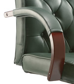 Chesterfield High Back Leather Executive Office Chair with Arms - Rogey