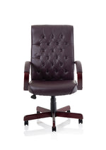 Chesterfield High Back Leather Executive Office Chair with Arms - Rogey