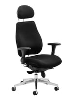 Chiro Plus High Back Ergonomic Posture Chair Black with Arms - Rogey