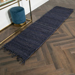 Chunky Navy Jute Runner Rug (60 x 230cm) - Rogey