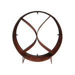 Circle Sculptural Log Storage Natural Rust H116cm W110cm - Rogey