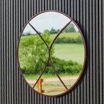 Circular Outdoor Mirror Natural Rust 90cm - Rogey