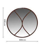 Circular Outdoor Mirror Natural Rust 90cm - Rogey