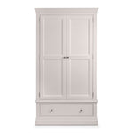 Clermont 2 Door 1 Drawer Wardrobe - Light Grey - Rogey