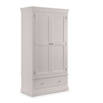 Clermont 2 Door 1 Drawer Wardrobe - Light Grey - Rogey