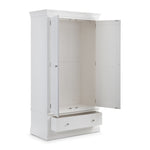 Clermont 2 Door 1 Drawer Wardrobe - Surf White - Rogey