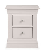 Clermont 2 Drawer Bedside - Light Grey - Rogey