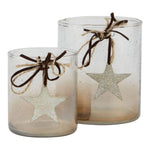 Coffee Ombre Collection Large Candle Holder Votive With Star - Rogey