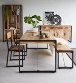 Cosmo Industrial Metal & Wood Dining Chair - Rogey