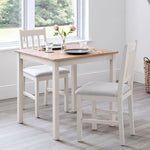 Coxmoor 75cm Square Dining Table - Ivory & Oak - Rogey