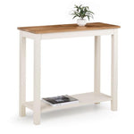 Coxmoor 90cm Console Table - Ivory & Oak - Rogey