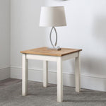 Coxmoor Lamp Table - Ivory & Oak - Rogey