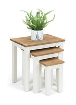 Coxmoor Nest Of 3 Tables - Ivory & Oak - Rogey