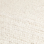 Cream Knitted Large Wool Rug - 160 x 230cm - Rogey