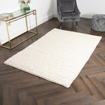 Cream Knitted Large Wool Rug - 200 x 300cm - Rogey