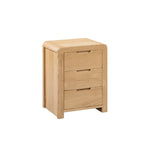 Curve 3 Drawer Bedside - Rogey