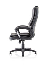 Dakota High Back Black Leather Executive Office Chair with Arms - Rogey