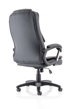 Dakota High Back Black Leather Executive Office Chair with Arms - Rogey