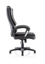 Dakota High Back Black Leather Executive Office Chair with Arms - Rogey