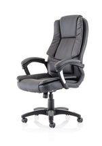 Dakota High Back Black Leather Executive Office Chair with Arms - Rogey