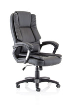 Dakota High Back Black Leather Executive Office Chair with Arms - Rogey