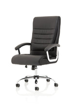 Dallas High Back Black Leather Executive Office Chair with Arms - Rogey