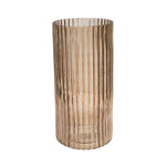 Daphne Ribbed Vase Apricot H23CM D15CM - Rogey