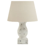 Darcy Antique White Pillar Table Lamp With Linen Shade - Rogey