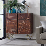 Dark Gold 2 Door Medium Sideboard - Rogey