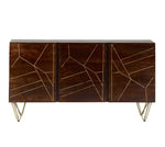 Dark Gold Extra Large Sideboard 3 Drawers And 2 Doors - Rogey