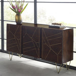 Dark Gold Extra Large Sideboard 3 Drawers And 2 Doors - Rogey