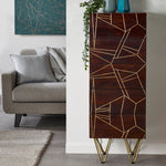 Dark Gold Tall Chest Of Drawers - Rogey