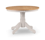 Davenport Oak/Elephant Grey Round Pedestal Table - Rogey