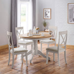 Davenport Oak/Elephant Grey Round Pedestal Table - Rogey