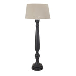 Delaney Grey Droplet Floor Lamp With Linen Shade - Rogey