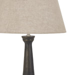 Delaney Grey Goblet Candlestick Lamp With Linen Shade - Rogey