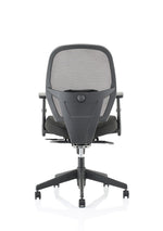 Denver High Mesh Back Black Task Operator Office Chair with Arms - Rogey