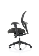 Denver High Mesh Back Black Task Operator Office Chair with Arms - Rogey