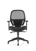 Denver High Mesh Back Black Task Operator Office Chair with Arms - Rogey