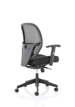 Denver High Mesh Back Black Task Operator Office Chair with Arms - Rogey